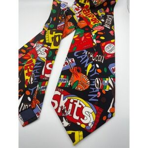 Next Exit Candy Novelty Necktie Black Multi Skits Star-Pop Graphic Print Tie